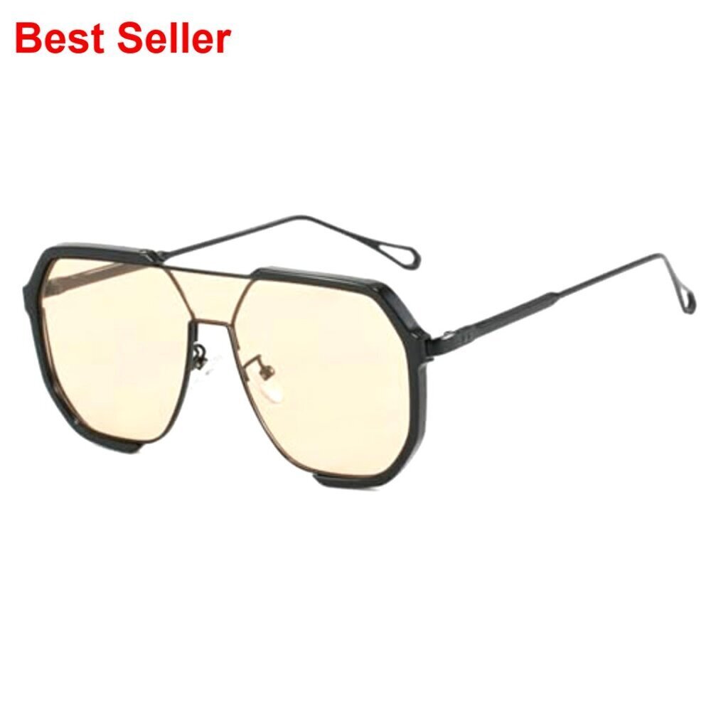 Oversized Square Sunglasses Vintage Punk UV400 Protection Unisex Eyewear - Picture 4 of 7
